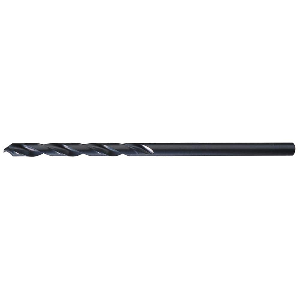 #19 2-1/8″ Flute Length 135° High Speed Steel Aircraft Extension Drill Oxide Finish, 0.166″ Diam Straight-Cylindrical Shank, Split Point, Self-Centering, Series 1803