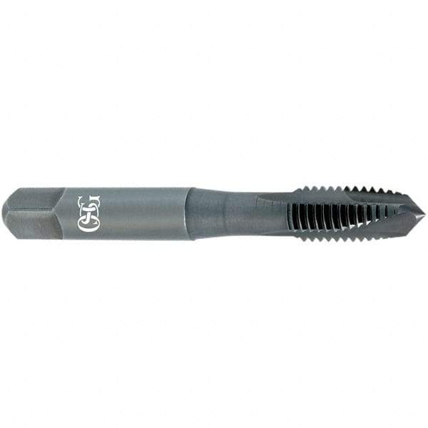 OSG - M2.5x0.45, D2, 2 Flutes, Plug Chamfer, V Finish, Vanadium High Speed Steel Spiral Point STI Tap - 1-15/16" OAL, 0.141" Shank Diam, 5/8" Thread Length, 0.11" Square Size, 6H Class of Fit, Series 342STI - Exact Industrial Supply