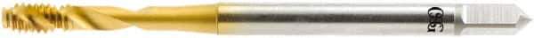 OSG - 7/8-9 UNC 4 Flute 2B Modified Bottoming Spiral Flute Tap - Vanadium High Speed Steel, TiN Finish, 140mm OAL, Right Hand Flute, Right Hand Thread, H6, Series 16450 - All Tool & Supply