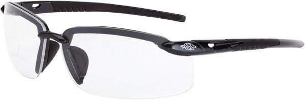 CrossFire - +2, Smoke Gray Lenses, Scratch Resistant, Frameless Magnifying Safety Glasses - UV Protection - All Tool & Supply