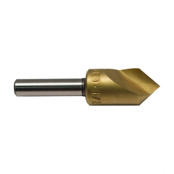 M.A. Ford - 5/8" Head Diam, 1/4" Shank Diam, 1 Flute 60° High Speed Steel Countersink - All Tool & Supply