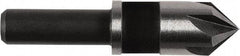 Irwin - 3/8" Head Diam, 1/4" Shank Diam, 5 Flute 82° High Speed Steel Countersink - Oxide Finish, 1-5/8" OAL, Single End, Straight Shank, Right Hand Cut - All Tool & Supply