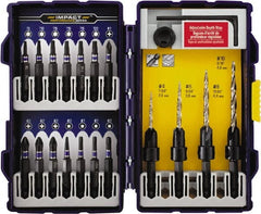 Irwin - 19 Piece, 1/4 to 7/16" Head Diam, Single End Countersink Set - All Tool & Supply