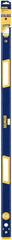 Irwin - 48" Long 3 Vial Box Beam Level - Aluminum, Blue/Yellow, 1 Level & 2 Plumb Vials - All Tool & Supply