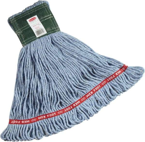 Rubbermaid - 1" Green Head Band, Medium Blended Fiber Loop End Mop Head - 4 Ply, Side Loading Connection - All Tool & Supply