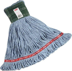 Rubbermaid - 1" Green Head Band, Medium Blended Fiber Loop End Mop Head - 4 Ply, Side Loading Connection - All Tool & Supply