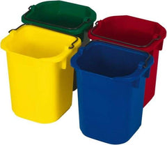 Rubbermaid - 5 Qt, 215.9mm High, Polypropylene Rectangular Color Variety Single Pail (4-Pack) - Handle Included, 190.5mm Top Length x 234.95mm Top Width - All Tool & Supply