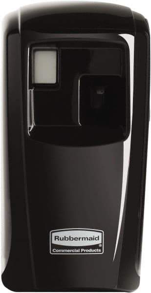 Rubbermaid - 0.012 Cu Ft Coverage, Black Metered Aerosol Dispenser - C Battery Required - All Tool & Supply