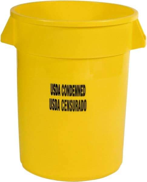 Rubbermaid - Round, Yellow Food Storage Container - 27.3" High x 22" Wide - All Tool & Supply