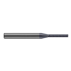 Variable Helix End Mills for Exotic Alloys - Finishers - 0.600mm Cutter Diameter × 3.000mm Length of Cut Carbide Square End Mill Finisher for Exotic Alloys, 4 Flutes, AlTiN Nano Coated - Exact Industrial Supply