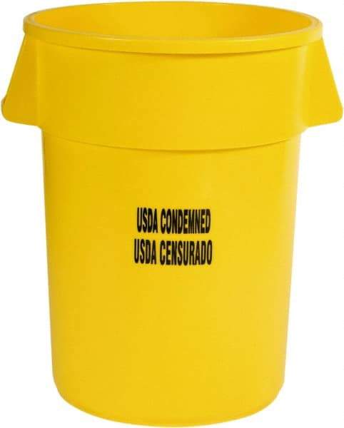 Rubbermaid - Round, Yellow Food Storage Container - 31-1/2" High x 24" Wide - All Tool & Supply