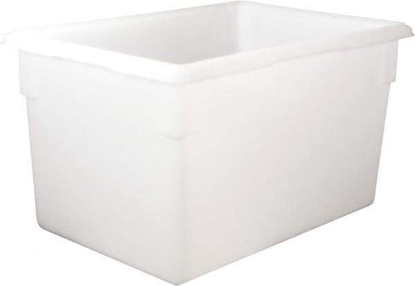 Rubbermaid - Rectangular, White Polyethylene Food Tote Box - 15" High x 18" Wide x 26" Long, with Snap-On Lid - All Tool & Supply