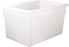 Rubbermaid - Rectangular, White Polyethylene Food Tote Box - 15" High x 18" Wide x 26" Long, with Snap-On Lid - All Tool & Supply