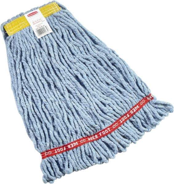 Rubbermaid - 1" Yellow Head Band, Small Blended Fiber Loop End Mop Head - 4 Ply, Side Loading Connection - All Tool & Supply