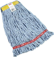 Rubbermaid - 1" Yellow Head Band, Small Blended Fiber Loop End Mop Head - 4 Ply, Side Loading Connection - All Tool & Supply