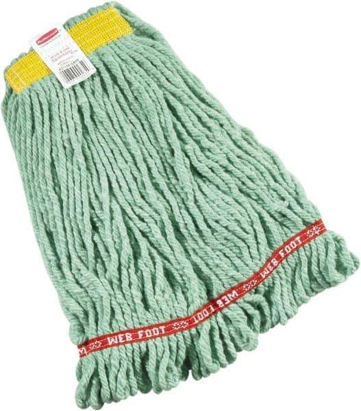 Rubbermaid - 1" Yellow Head Band, Small Blended Fiber Loop End Mop Head - 4 Ply, Side Loading Connection - All Tool & Supply