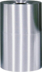 Rubbermaid - 55 Gal Aluminum Round Decorative Waste Receptacle With Top - Aluminum, 35" High - All Tool & Supply