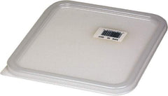 Rubbermaid - 8.8" Long x 8.3" Wide, Rectangular Polyethylene Lid - Corner-Pull Tab, Use with FG630200, FG630400, FG630600, FG630800, FG9F0400, FG9F0500, FG9F0600 - All Tool & Supply