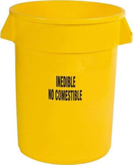 Rubbermaid - Round, Yellow Food Storage Container - 27.3" High x 22" Wide - All Tool & Supply