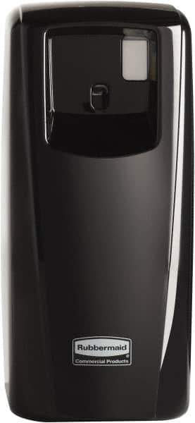 Rubbermaid - 0.019 Cu Ft Coverage, Black Metered Aerosol Dispenser - D Battery Required - All Tool & Supply