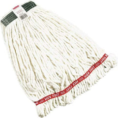 Rubbermaid - 1" Green Head Band, Medium Blended Fiber Loop End Mop Head - Side Loading Connection - All Tool & Supply