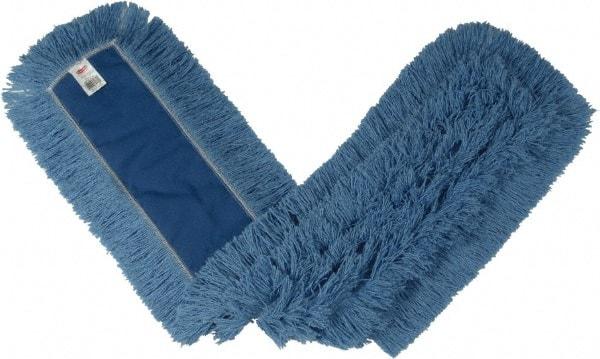 Rubbermaid - 48" Long x 5" Wide Cotton/Synthetic Dust Mop Head - Envelope Connection, Blue, Cut-End Head, Launderable - All Tool & Supply