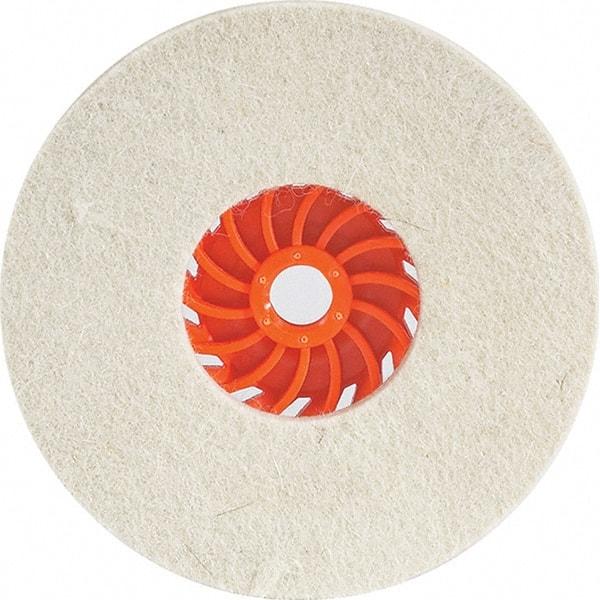 WALTER Surface Technologies - 5" Diam x 1/2" Thick Unmounted Buffing Wheel - Felt Cup Disc, 5/8-11 Arbor Hole, Hard Density - All Tool & Supply