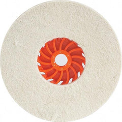 WALTER Surface Technologies - 5" Diam x 1/2" Thick Unmounted Buffing Wheel - Felt Cup Disc, 5/8-11 Arbor Hole, Hard Density - All Tool & Supply