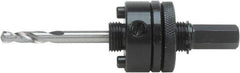 Irwin - 1-1/4 to 6" Tool Diam Compatibility, Hex Shank, Steel Integral Pilot Drill, Hole Cutting Tool Arbor - 3/8" Min Chuck, Hex Shank Cross Section, Threaded Shank Attachment, For Hole Saws - All Tool & Supply