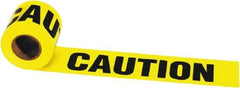 Irwin - 300' Long x 3" Wide Roll, Polyethylene, Black & Yellow Barricade Tape - Message: CAUTION - All Tool & Supply