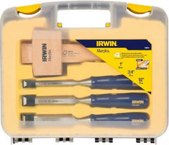 Irwin - 4 Piece Wood Chisel Set - Polypropylene, Sizes Included 1/2 to 1" - All Tool & Supply