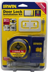 Irwin Blades - 7 Piece, 2-3/8" to 2-3/4" Saw Diam, Door-Lock Installation Hole Saw Kit - Bi-Metal, Includes 2 Hole Saws - All Tool & Supply