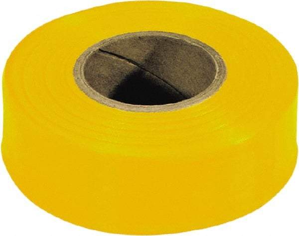 Irwin - 150' Long x 1-3/16" Wide Roll, Vinyl, Yellow Flagging Tape - All Tool & Supply