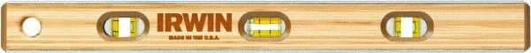 Irwin - 24" Long 6 Vial Box Beam Level - Hardwood, Brown, 2 Level & 4 Plumb Vials - All Tool & Supply