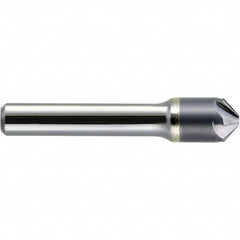 Melin Tool - 1/8" Head Diam, 1/8" Shank Diam, 6 Flute 90° Solid Carbide Countersink - All Tool & Supply