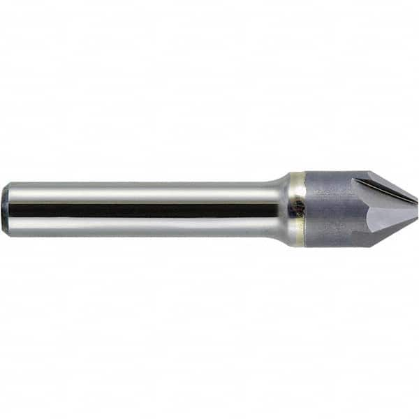 Melin Tool - 1/8" Head Diam, 1/8" Shank Diam, 4 Flute 120° Carbide-Tipped Countersink - All Tool & Supply