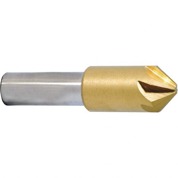 Melin Tool - 1/4" Head Diam, 1/4" Shank Diam, 6 Flute 100° Cobalt Countersink - All Tool & Supply