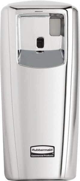 Rubbermaid - 0.019 Cu Ft Coverage, Chrome Metered Aerosol Dispenser - D Battery Required - All Tool & Supply