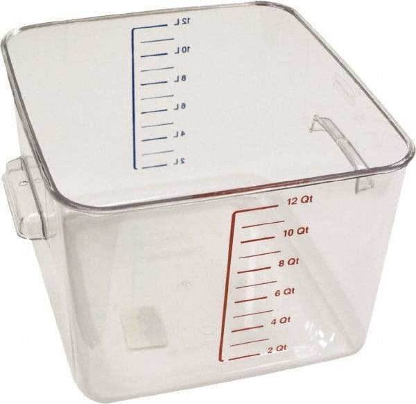 Rubbermaid - Rectangular, Clear Polycarbonate Food Storage Container - 7.8" High x 10-1/2" Wide x 11.3" Long - All Tool & Supply