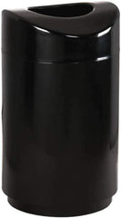 Rubbermaid - 30 Gal Black Round Decorative Waste Receptacle With Top - Metal, 851mm High - All Tool & Supply