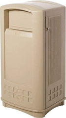 Rubbermaid - 35 Gal Beige Rectangle Decorative Waste Receptacle With Top - 1,044mm High x 543.56mm Long x 515.62mm Wide - All Tool & Supply