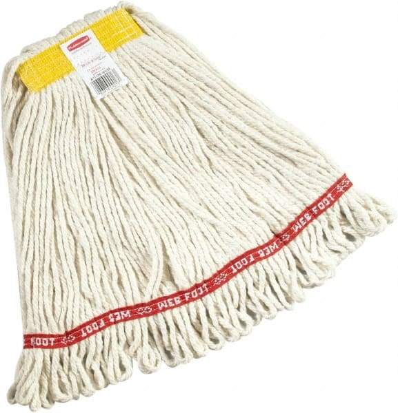 Rubbermaid - Yellow Head Band, Small Blended Fiber Loop End Mop Head - 4 Ply, Screw On Connection - All Tool & Supply