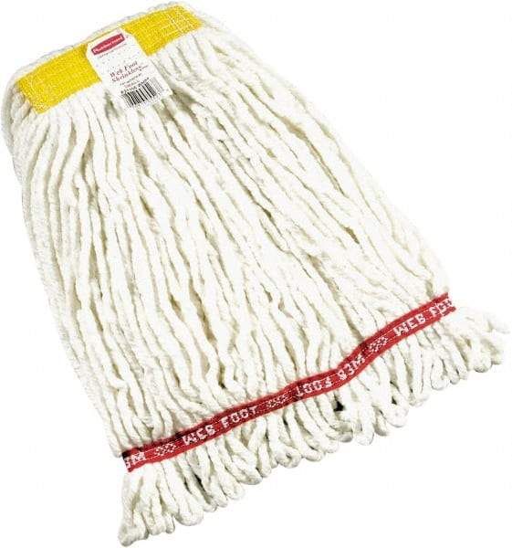 Rubbermaid - 1" Yellow Head Band, Small Blended Fiber Loop End Mop Head - Side Loading Connection - All Tool & Supply