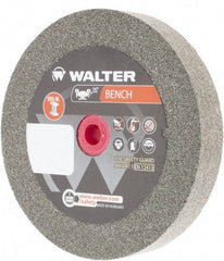 WALTER Surface Technologies - 80 Grit Aluminum Oxide Bench & Pedestal Grinding Wheel - 6" Diam x 1" Hole x 1" Thick, 4100 Max RPM, Fine Grade, Vitrified Bond - All Tool & Supply