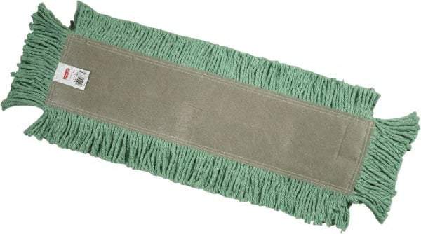 Rubbermaid - 24" Long x 5" Wide Cotton/Synthetic Dust Mop Head - Envelope Connection, Green, Cut-End Head - All Tool & Supply