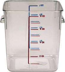 Rubbermaid - Square, Clear Polycarbonate Food Storage Container - 8.8" High x 8.8" Wide x 8.8" Long - All Tool & Supply