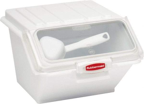 Rubbermaid - Rectangular, White Food Bin - 8-1/2" High x 11.8" Wide x 15" Long - All Tool & Supply