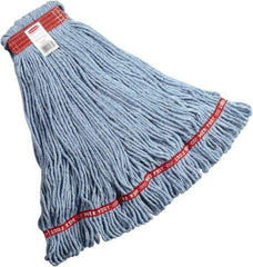 Rubbermaid - 1" Red Head Band, Large Blended Fiber Loop End Mop Head - 4 Ply, Side Loading Connection - All Tool & Supply