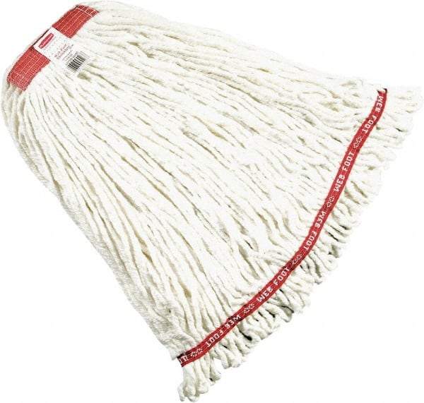 Rubbermaid - Red Head Band, Large Blended Fiber Loop End Mop Head - 4 Ply, Screw On Connection - All Tool & Supply