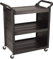 Rubbermaid - 150 Lb Capacity, 18-5/16" Wide x 34" Long x 36-5/8" High Standard Utility Cart - 3 Shelf, Plastic, Swivel Casters - All Tool & Supply